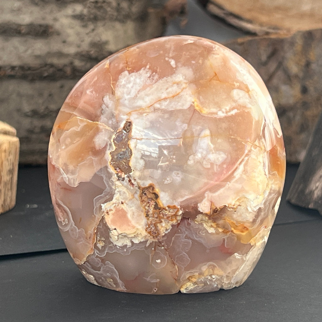 Agat coral floare din Madagascar model 11, pietre semipretioase - druzy.ro 2 