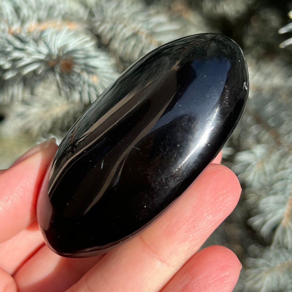 Obsidian curcubeu palmstone model 3, druzy.ro, cristale 3
