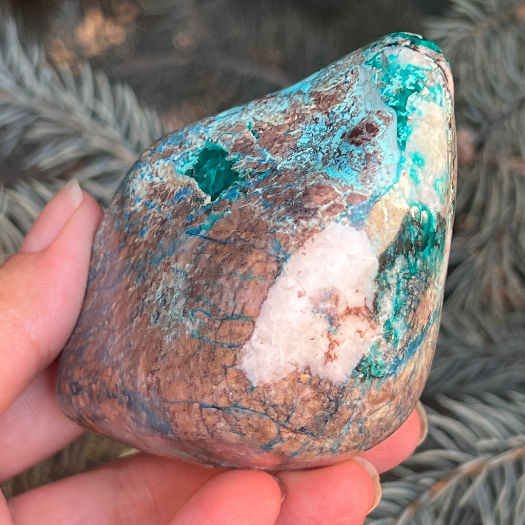 Shattuckite forma libera/palmstone m14, pietre semipretioase - druzy.ro 10 