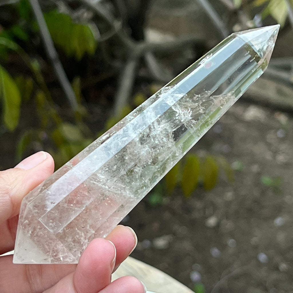 Bagheta cuart vogel, 12 fete, Brazilia model 16, pietre semipretioase - druzy.ro 1 