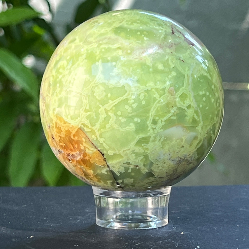 Sfera Opal verde model 4, pietre semipretioase - druzy.ro 1 