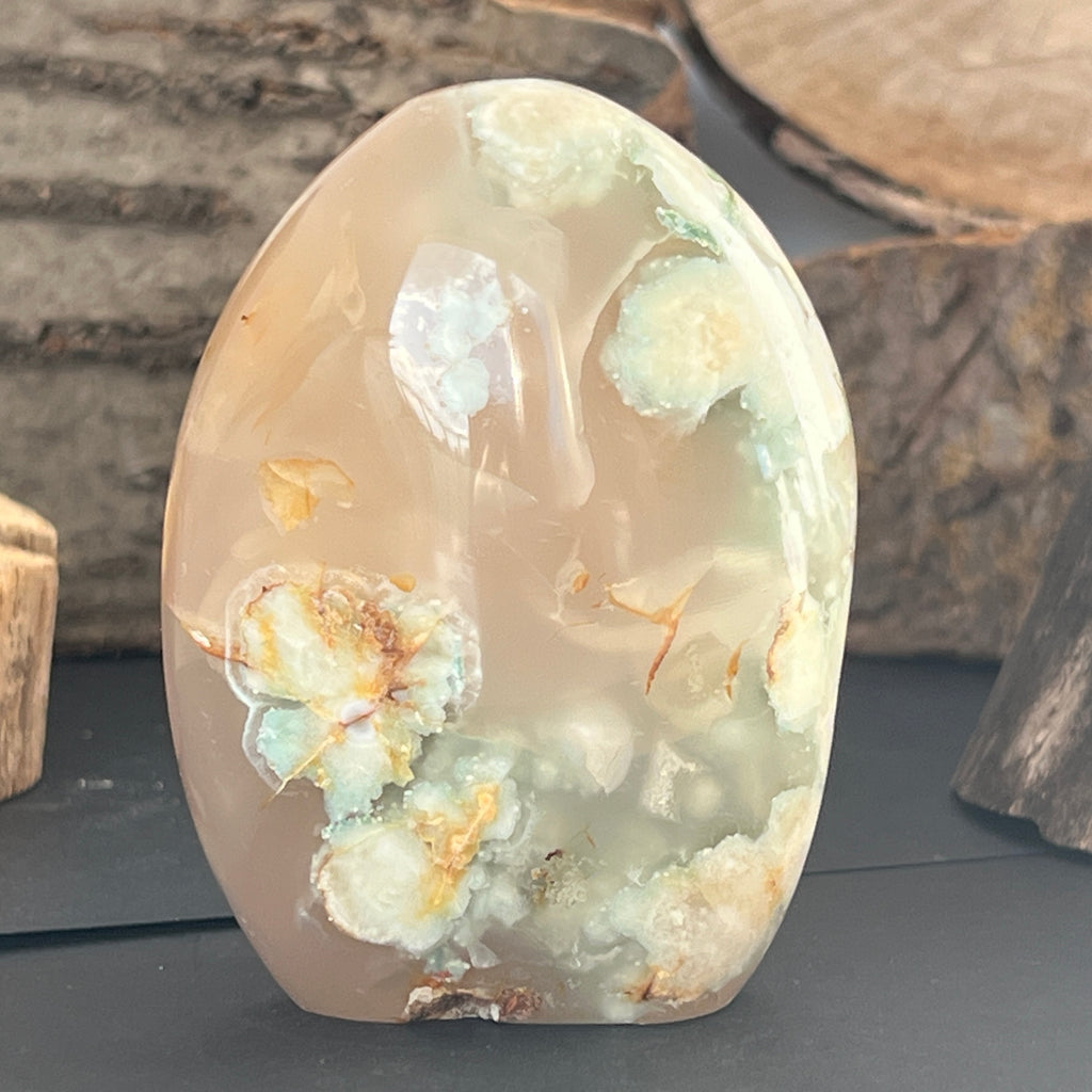 Agat coral floare din Madagascar model 12, pietre semipretioase - druzy.ro 1 