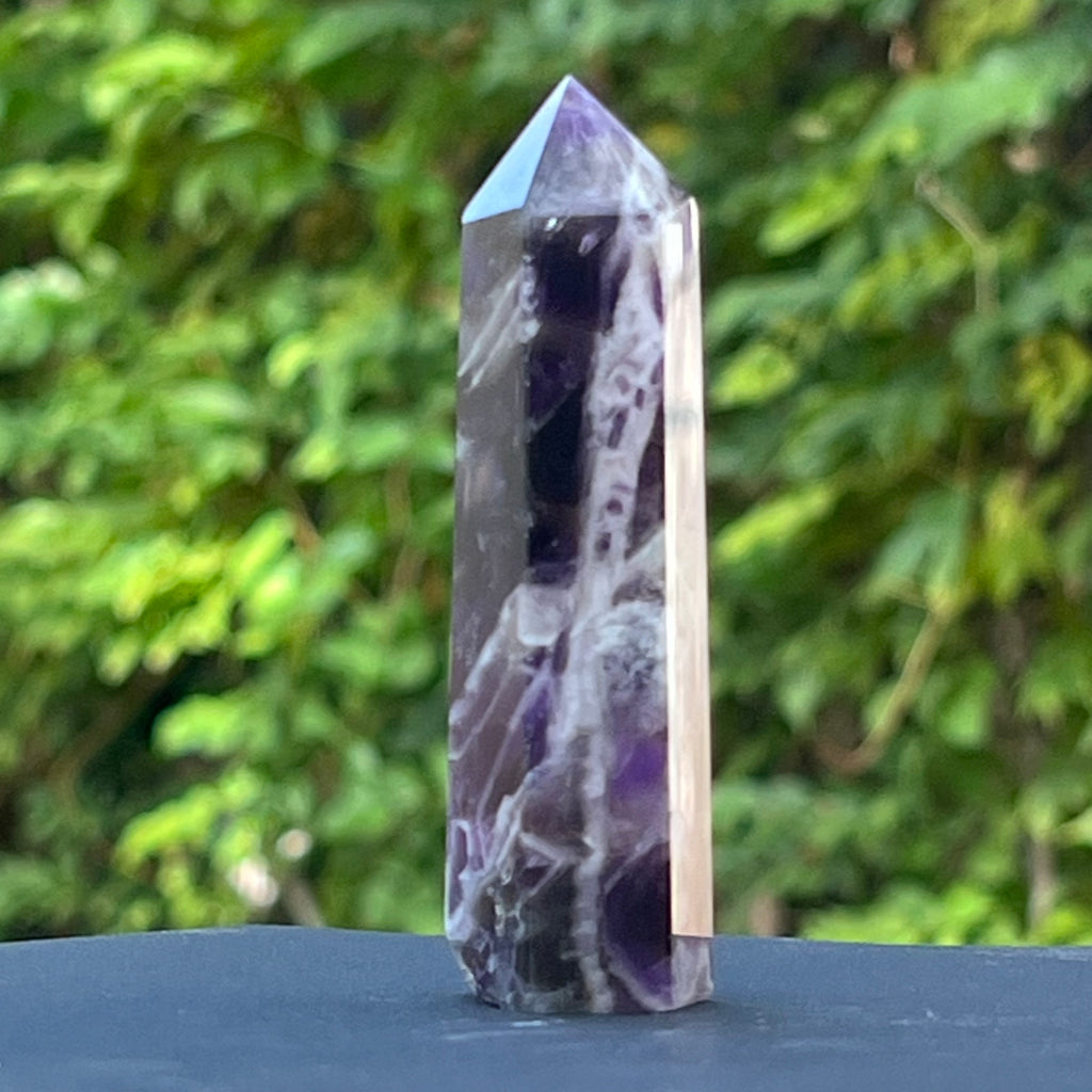 Obelisc ametist chevron model 3, druzy.ro, cristale 3