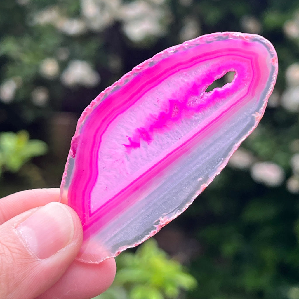 Felie agat roz Brasil m7, pietre semipretioase - druzy.ro 1 