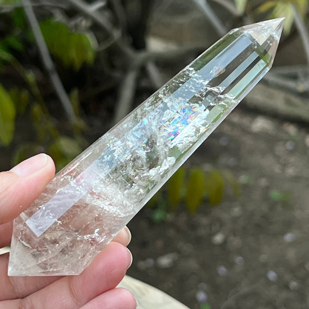 Bagheta cuart vogel, 12 fete, Brazilia model 16, pietre semipretioase - druzy.ro 7 