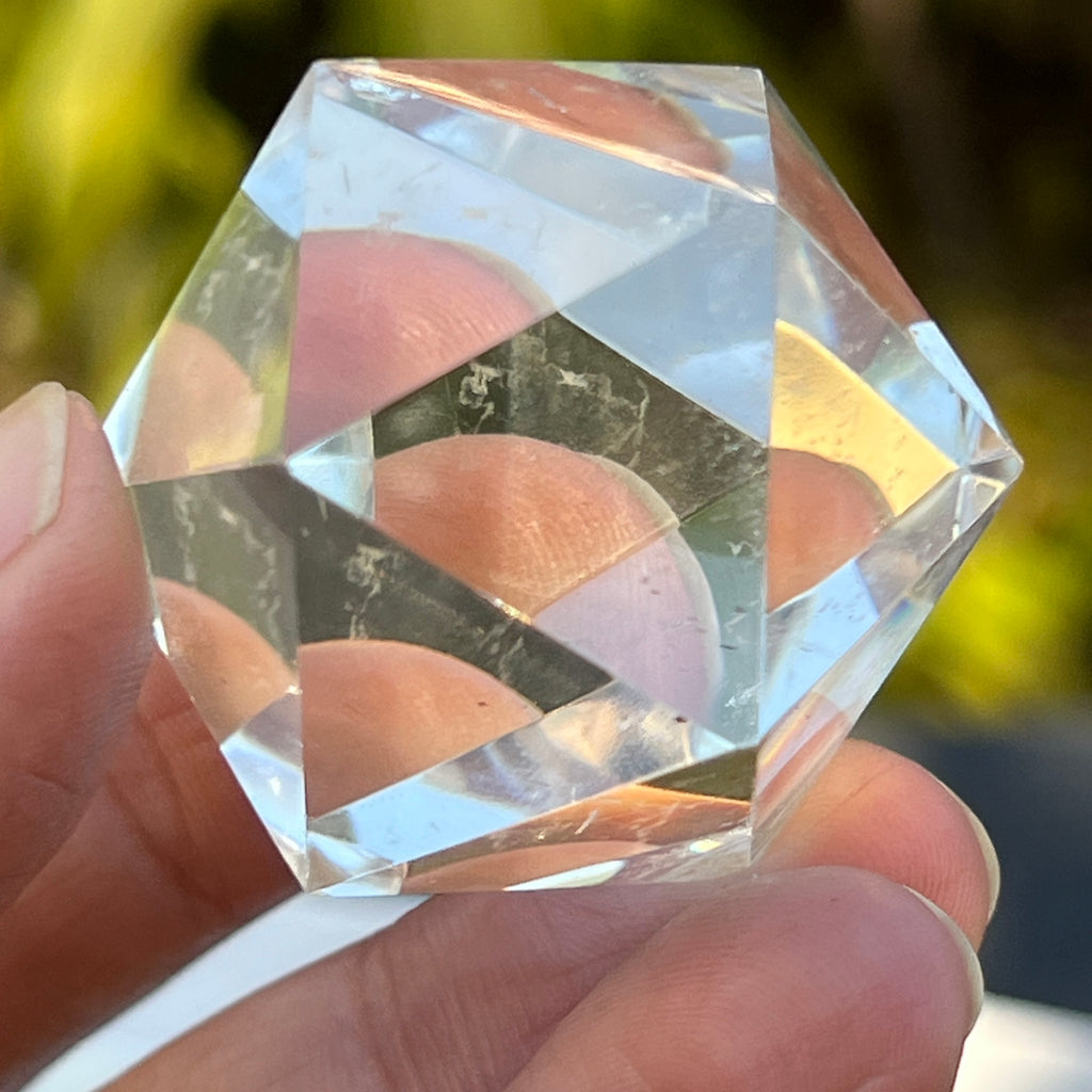 Icosaedru cuart incolor / cristal de stanca m3, pietre semipretioase - druzy.ro 4 