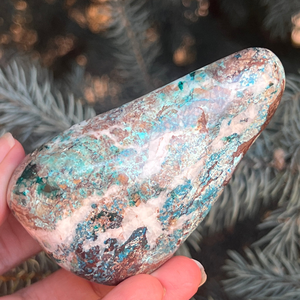 Shattuckite forma libera/palmstone m16, pietre semipretioase - druzy.ro 11 