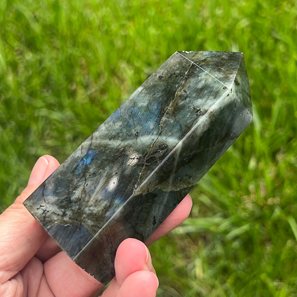 Obelisc labradorit m3, pietre semipretioase - druzy.ro 6 