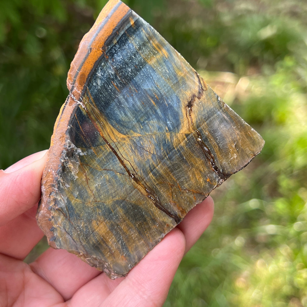 Piatra bruta ochi de tigru albastru (ochi de soim) model 6, pietre semipretioase - druzy.ro 1 