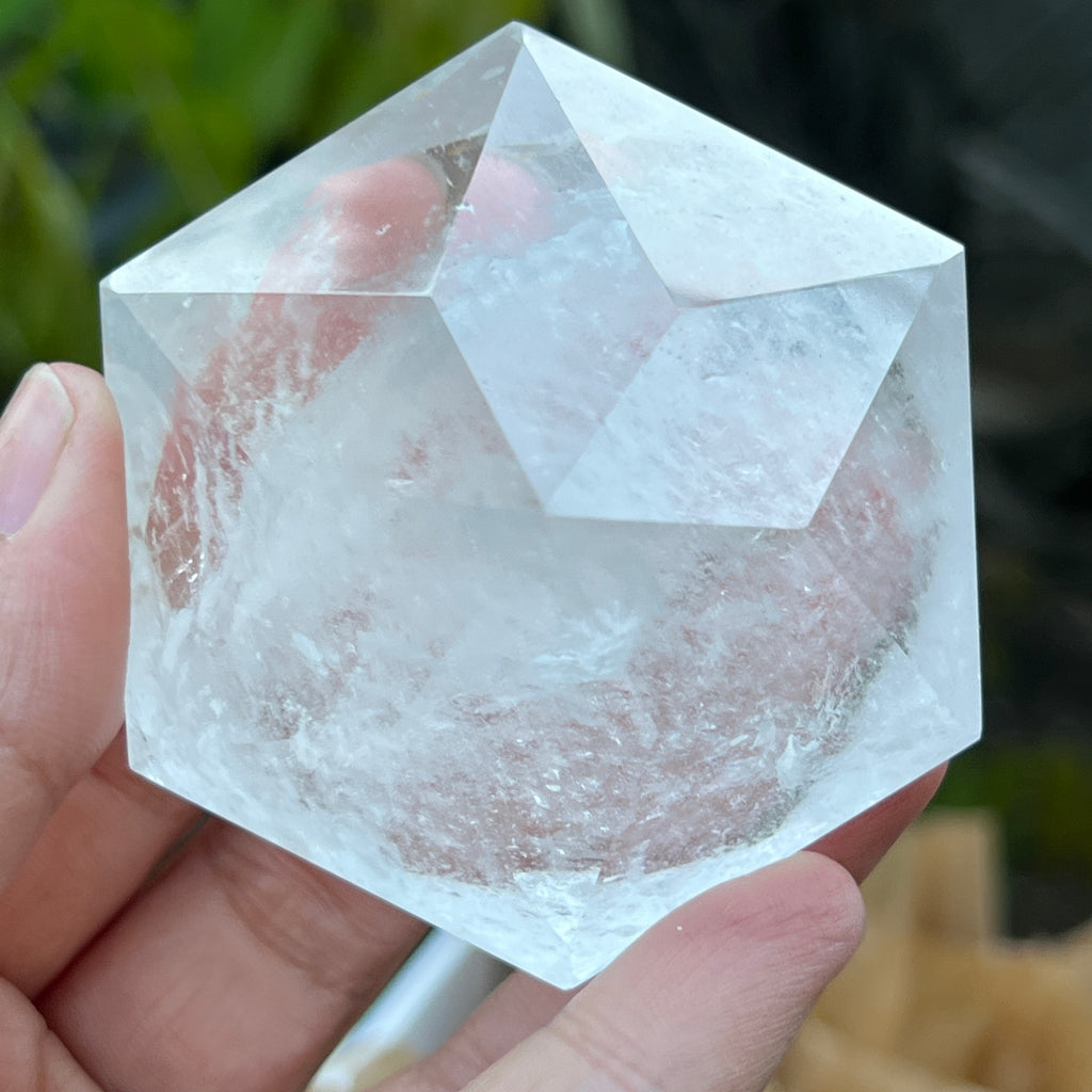 Cuart  forma diamant caliate extra, cristal de stanca/cuart incolor m7, pietre semipretioase - druzy.ro 10 