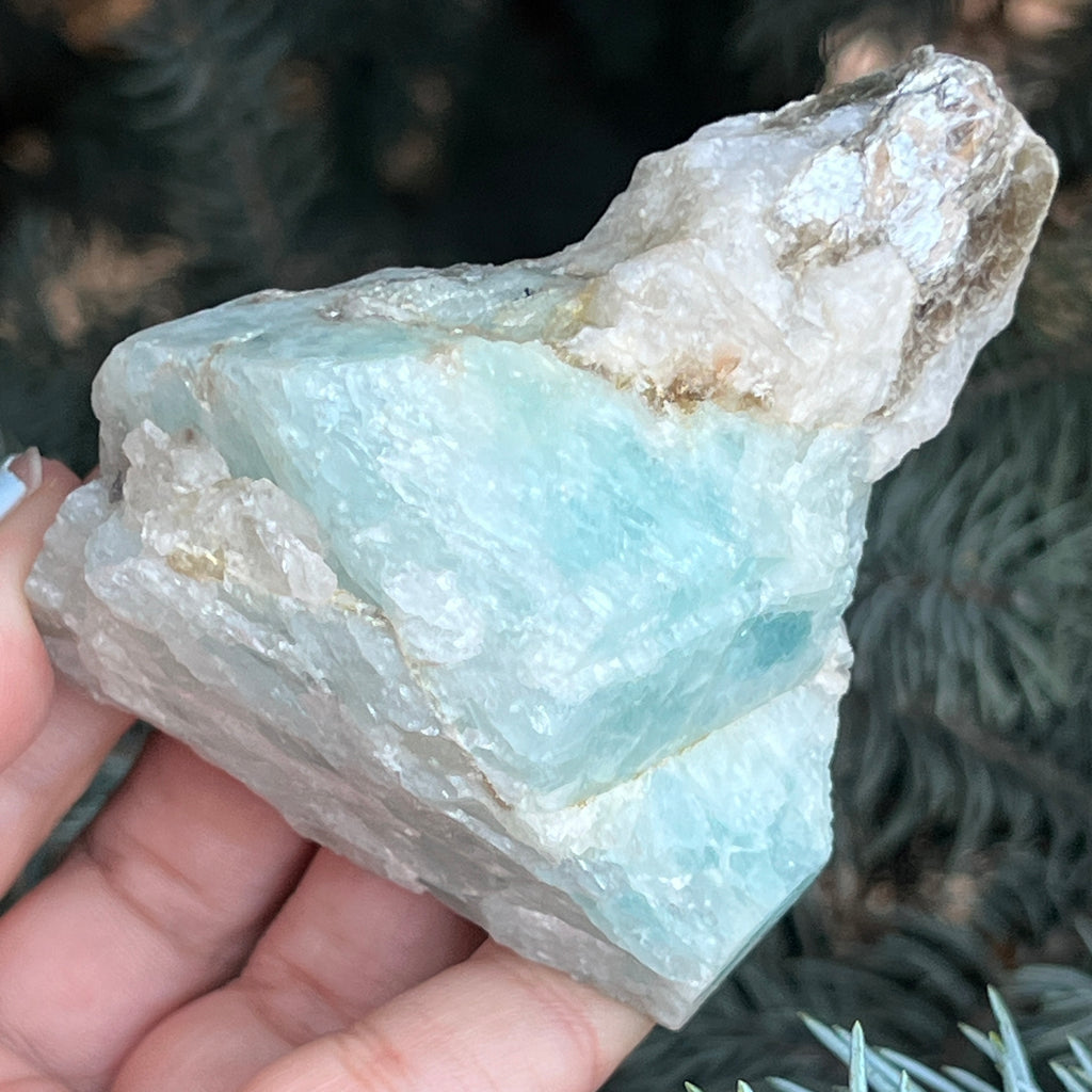 Acvamarin Pakistan piatra bruta model pk22, pietre semipretioase - druzy.ro 2 