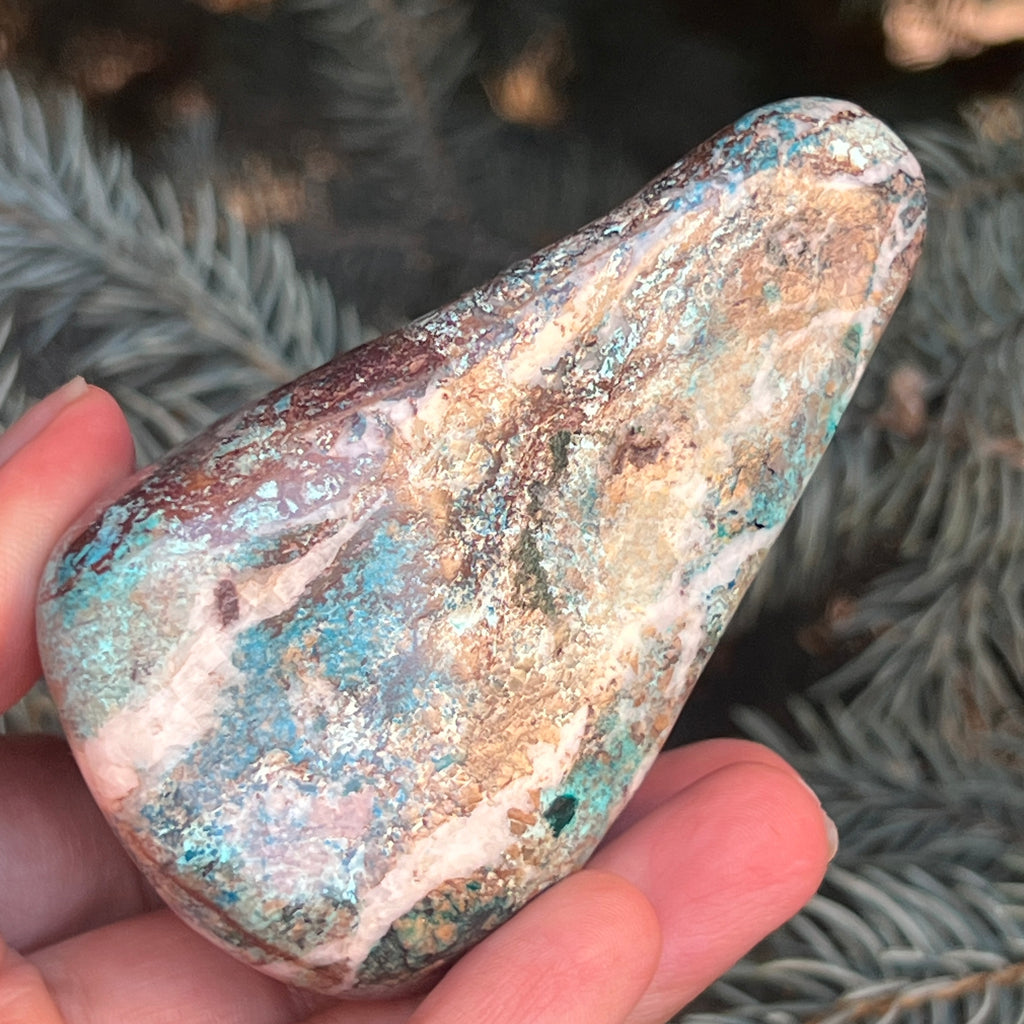 Shattuckite forma libera/palmstone m16, pietre semipretioase - druzy.ro 9 