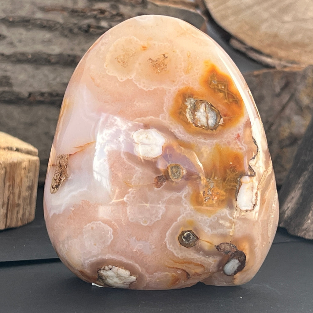 Agat coral floare din Madagascar model 17, pietre semipretioase - druzy.ro 3 
