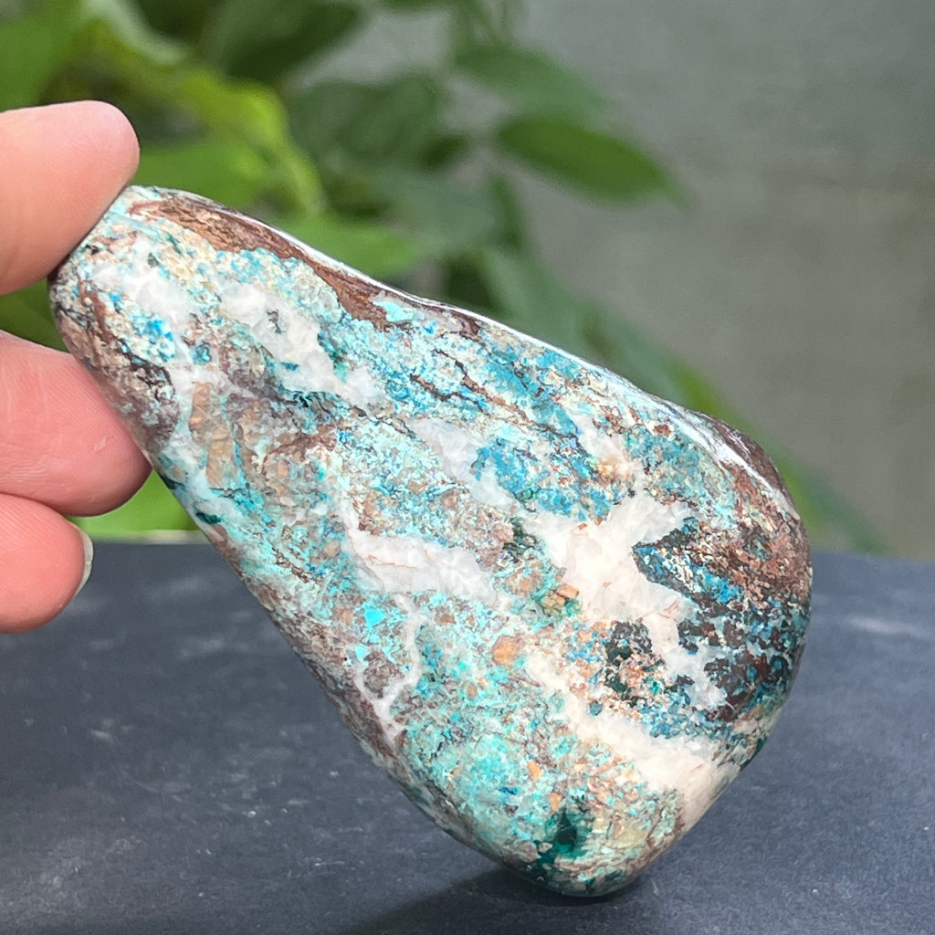 Shattuckite forma libera/palmstone m16, pietre semipretioase - druzy.ro 2 