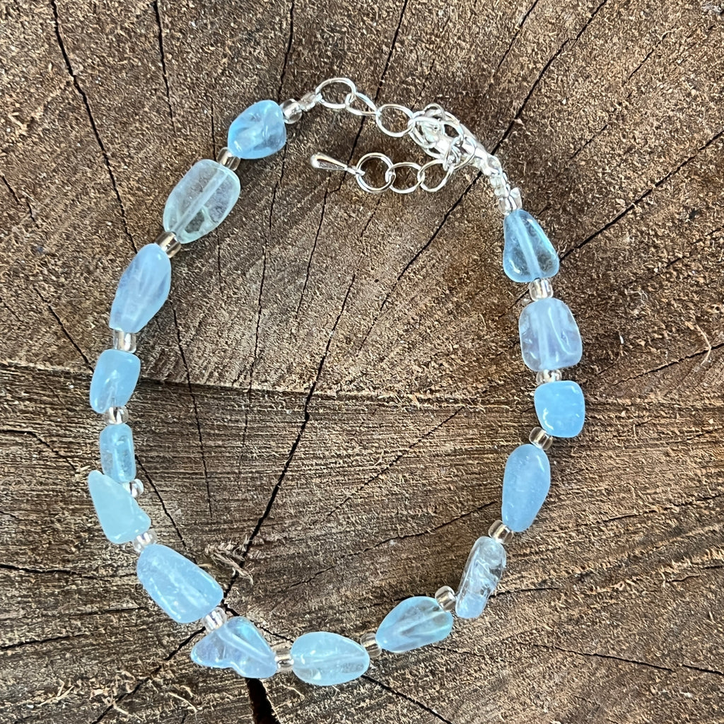 Bratara cuart albastru Joy Tumble, pietre semipretioase - druzy.ro 2 