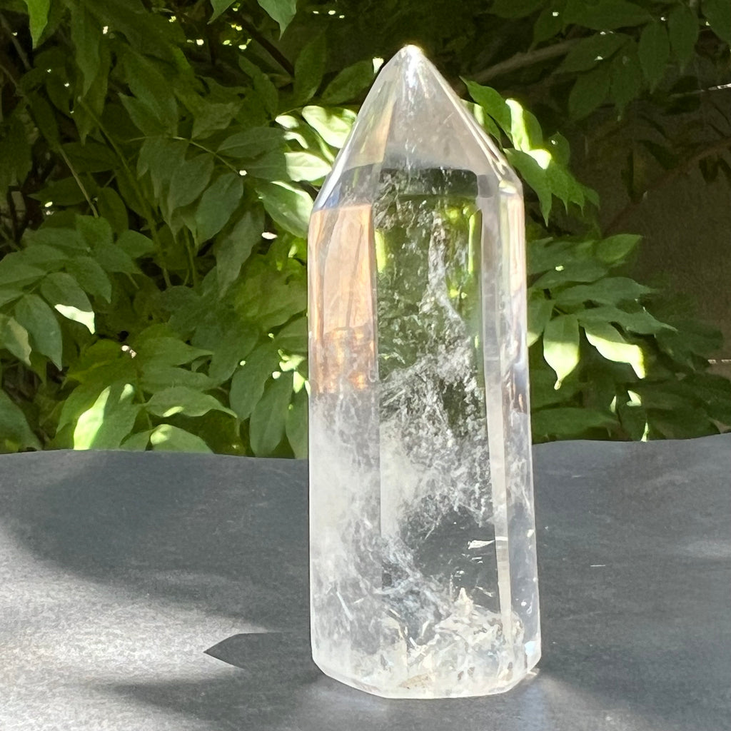 Obelisc/varf cuart de stanca/cuart incolor mini m8, druzy.ro, cristale 1