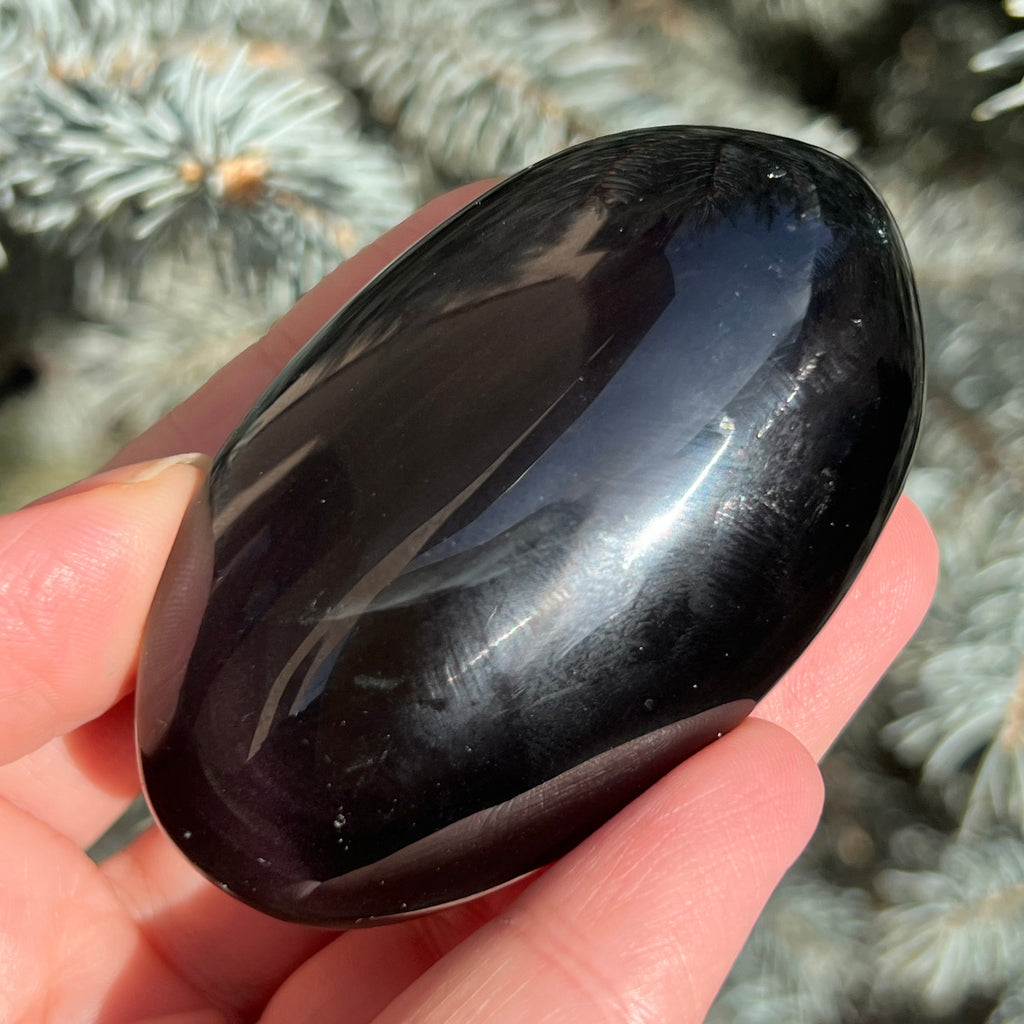 Obsidian curcubeu palmstone model 3, druzy.ro, cristale 5