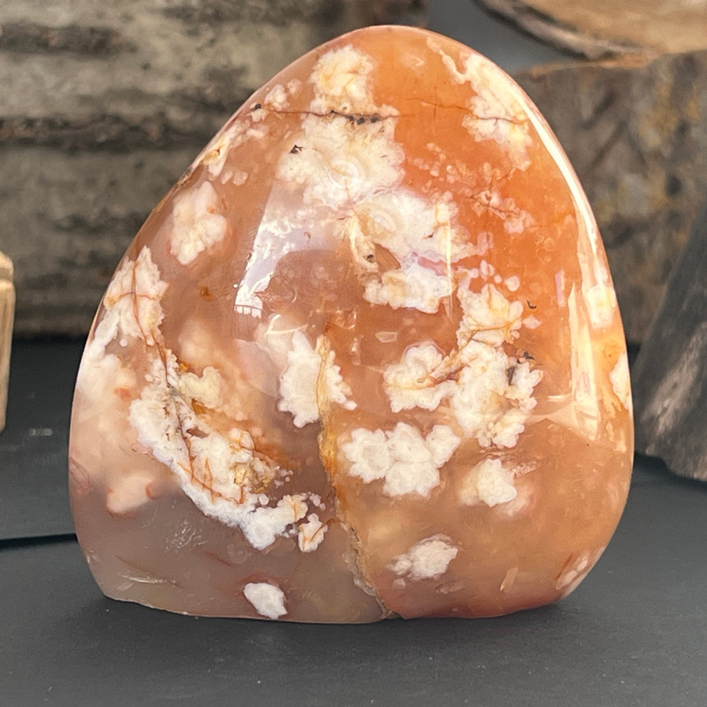 Agat coral floare din Madagascar model 14, pietre semipretioase - druzy.ro 4 