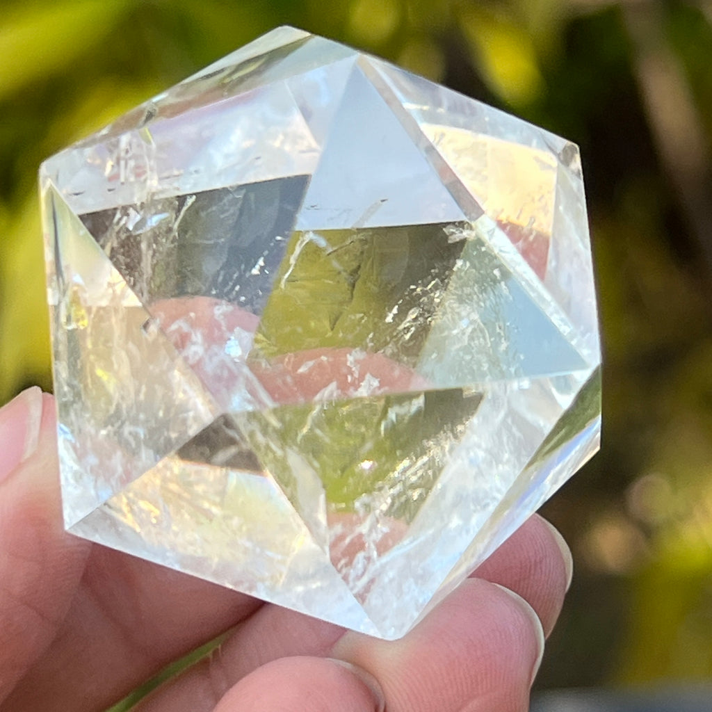 Icosaedru cuart incolor / cristal de stanca m6, pietre semipretioase - druzy.ro 5 