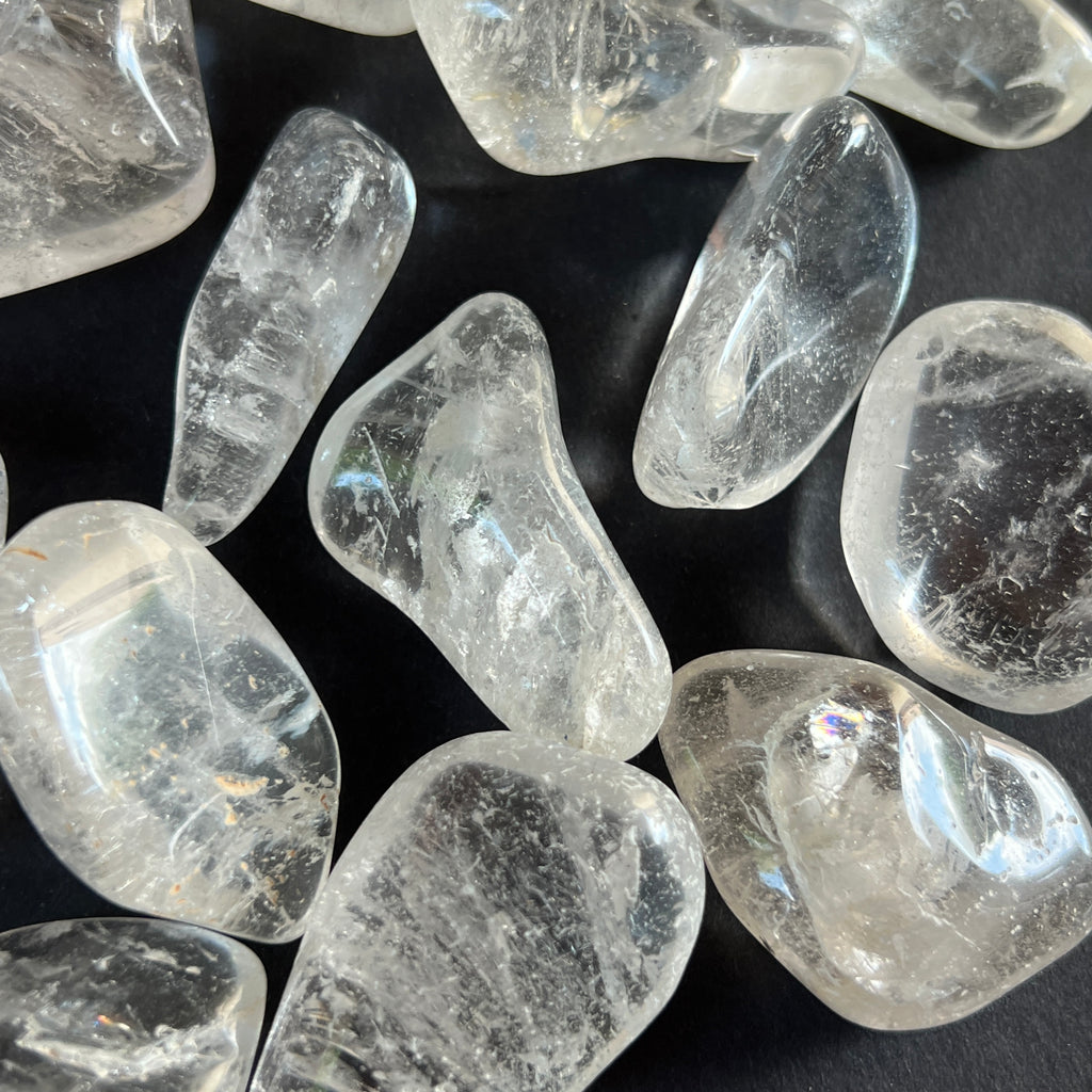Cristal de stanca/ cuart incolor piatra rulata XL, pietre semipretioase - druzy.ro 2 