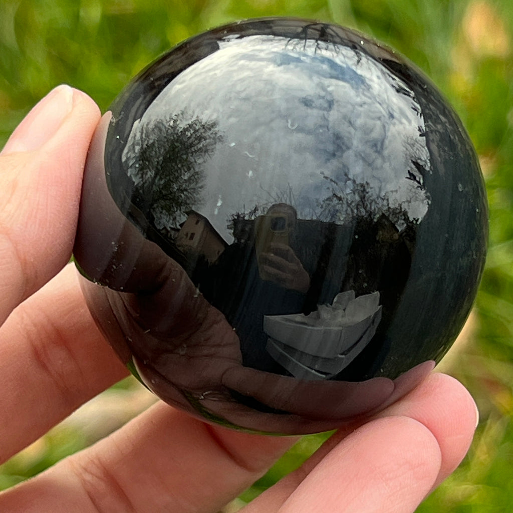 Sfera obsidian model 3, pietre semipretioase - druzy.ro 7 