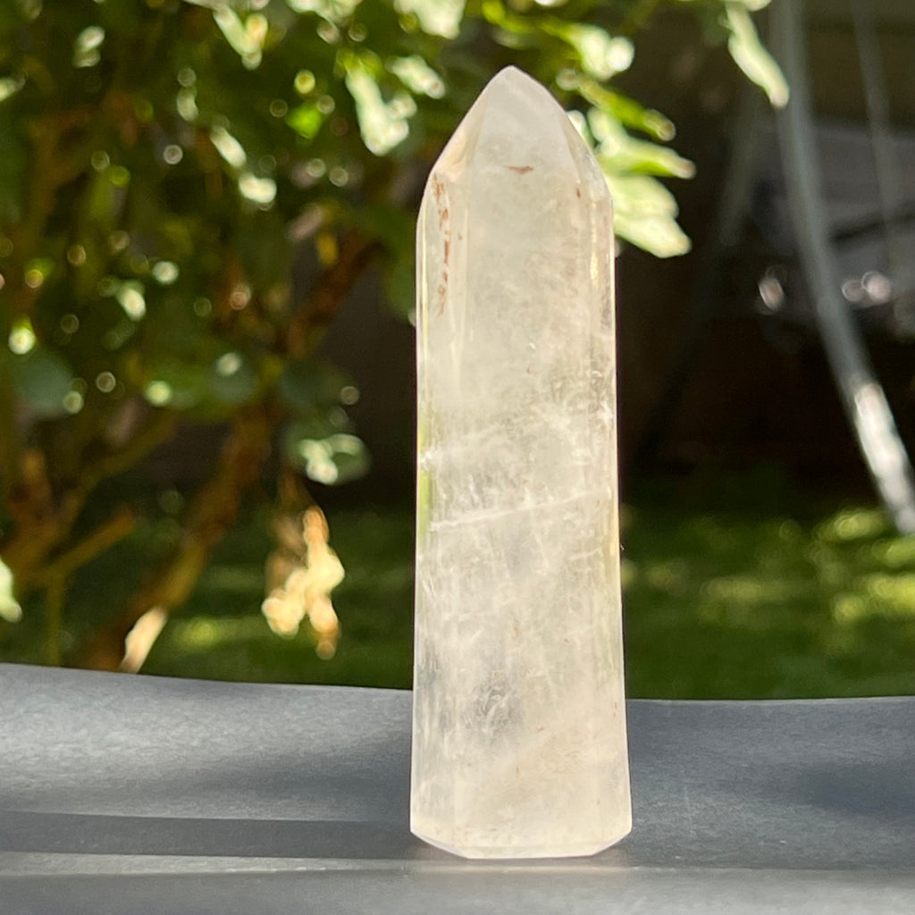 Obelisc/varf cristal de stanca/cuart incolor Africa Af5/m3, druzy.ro, cristale 1