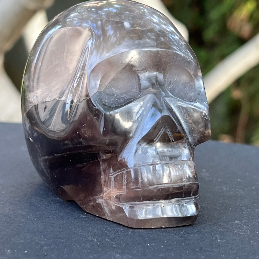 Craniu cuart fumuriu model 1, druzy.ro, cristale 2