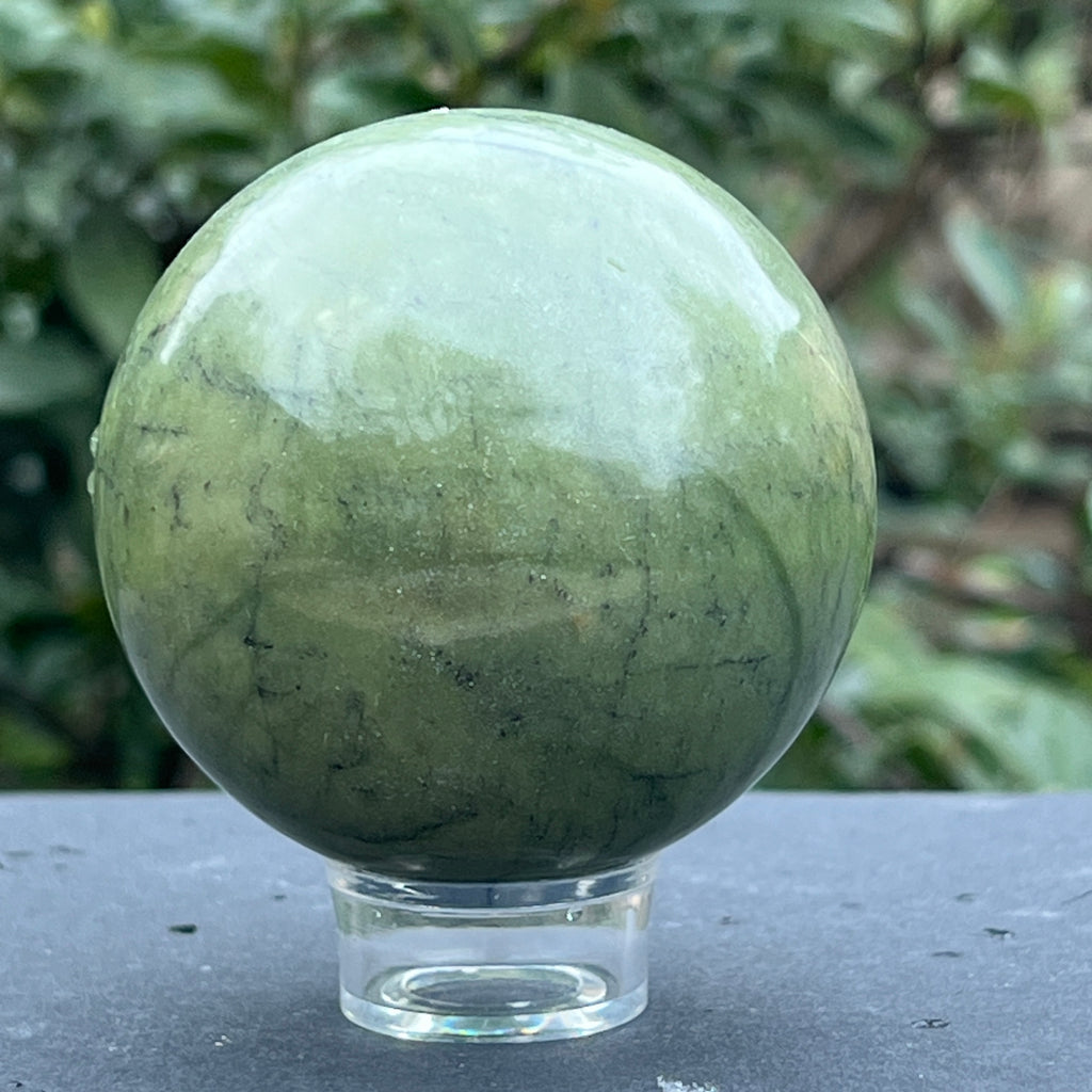 Sfera jad verde nefrit din Pakistan model 1, pietre semipretioase - druzy.ro 6 
