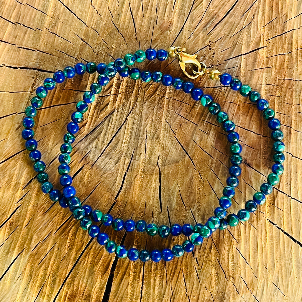 Colier malachit si azurit, pietre semipretioase - druzy.ro 2 