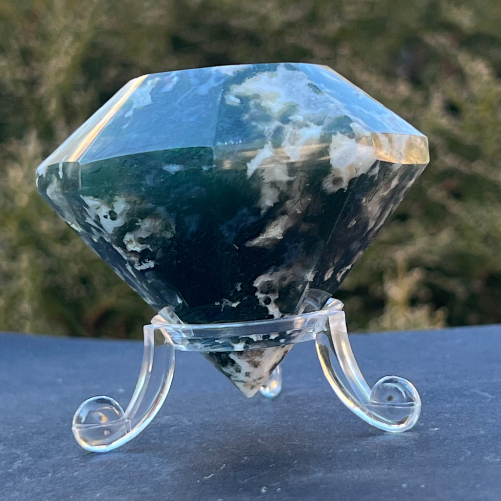 Agat muschi / moss diamant model 6, druzy.ro, cristale 2