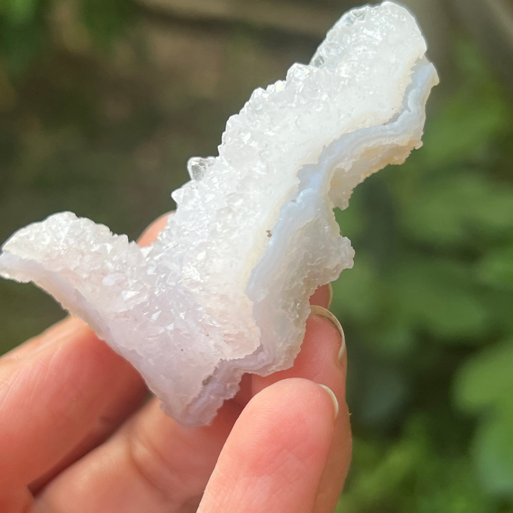 Agat albastru dantelat/ calcedonie Malawi mini m1, pietre semipretioase - druzy.ro 3 