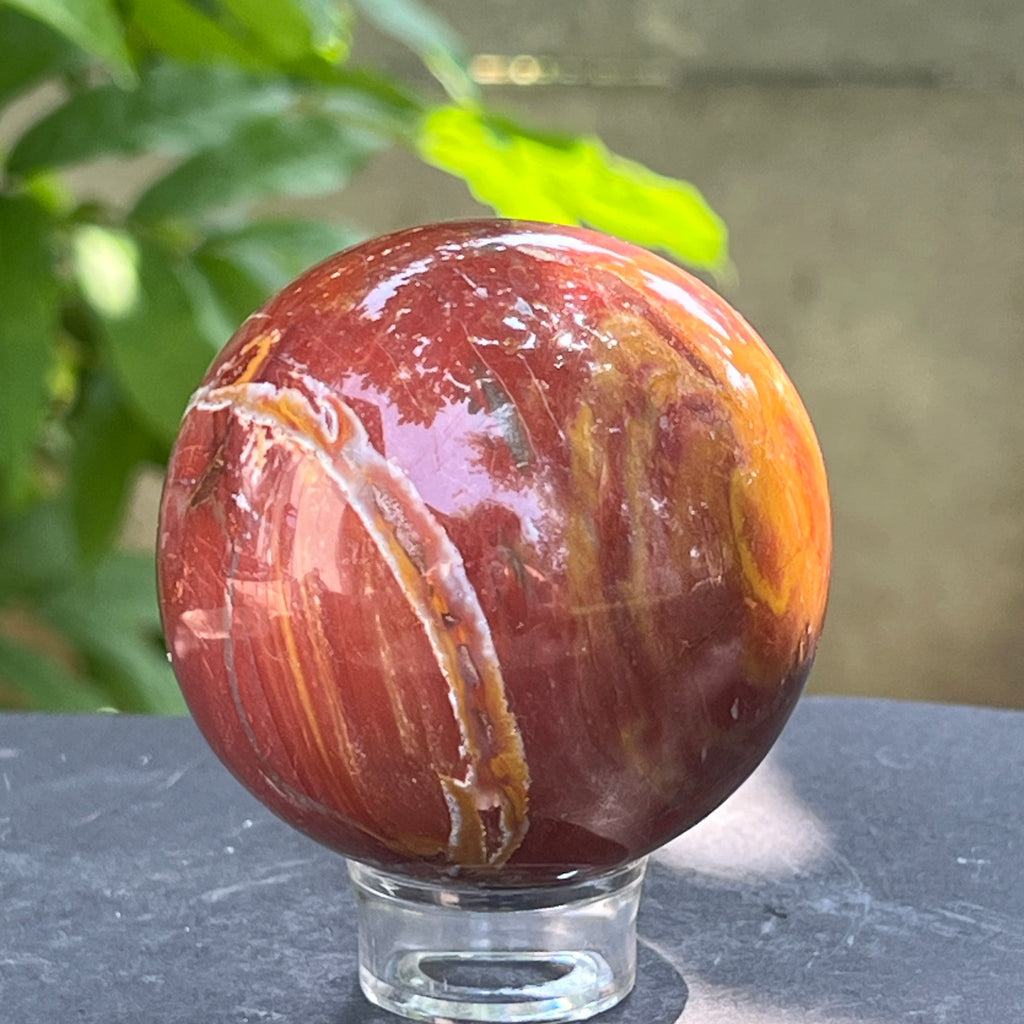 Sfera lemn pietrificat | Model 3, pietre semipretioase - druzy.ro 6 