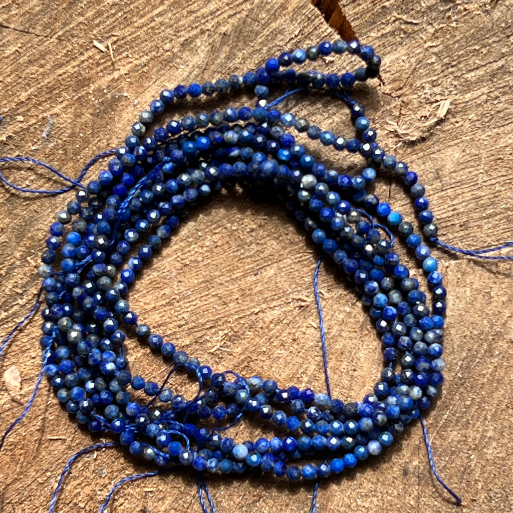 Sirag margele pietre semipretioase sfere fatetate LAPIS LAZULI, pietre semipretioase - druzy.ro 1 