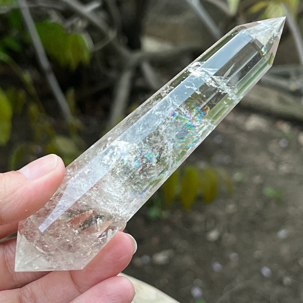 Bagheta cuart vogel, 12 fete, Brazilia model 16, pietre semipretioase - druzy.ro 8 