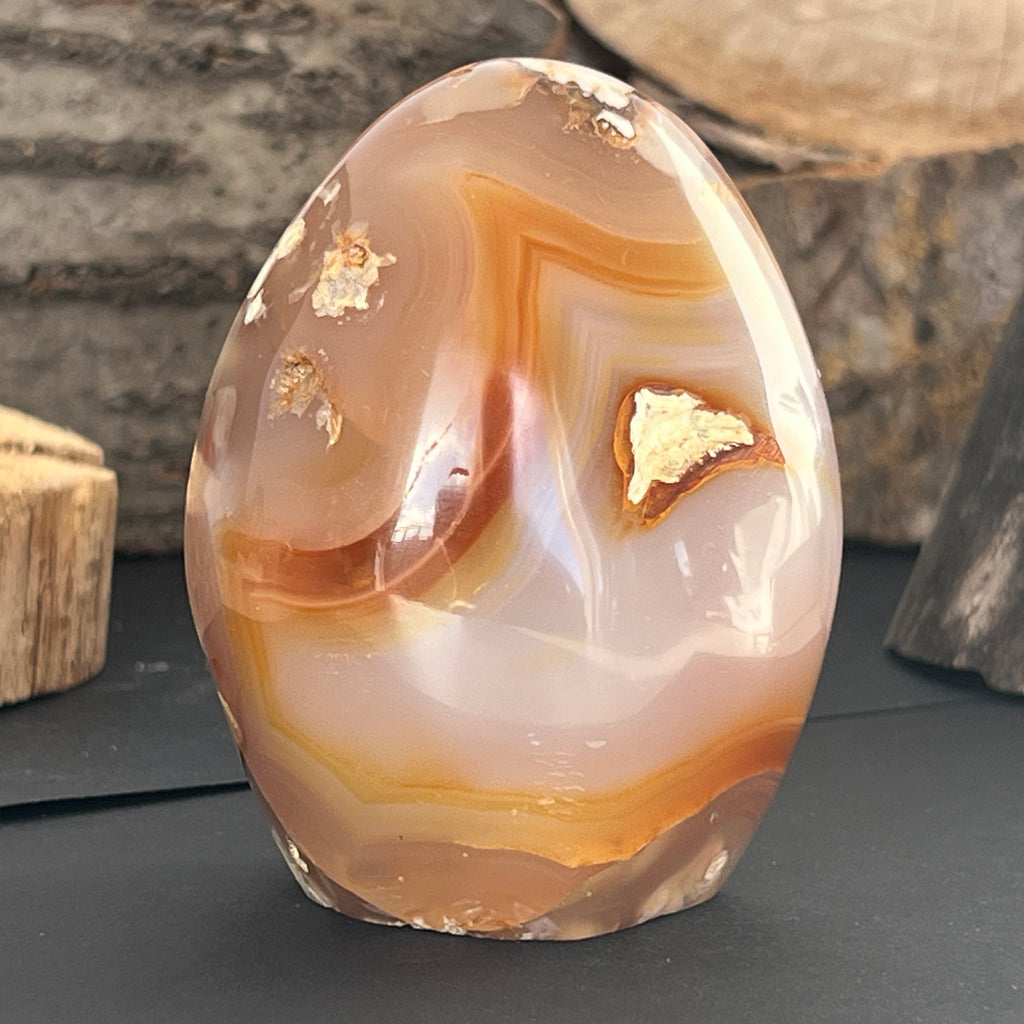 Agat coral floare din Madagascar model 8, pietre semipretioase - druzy.ro 1 