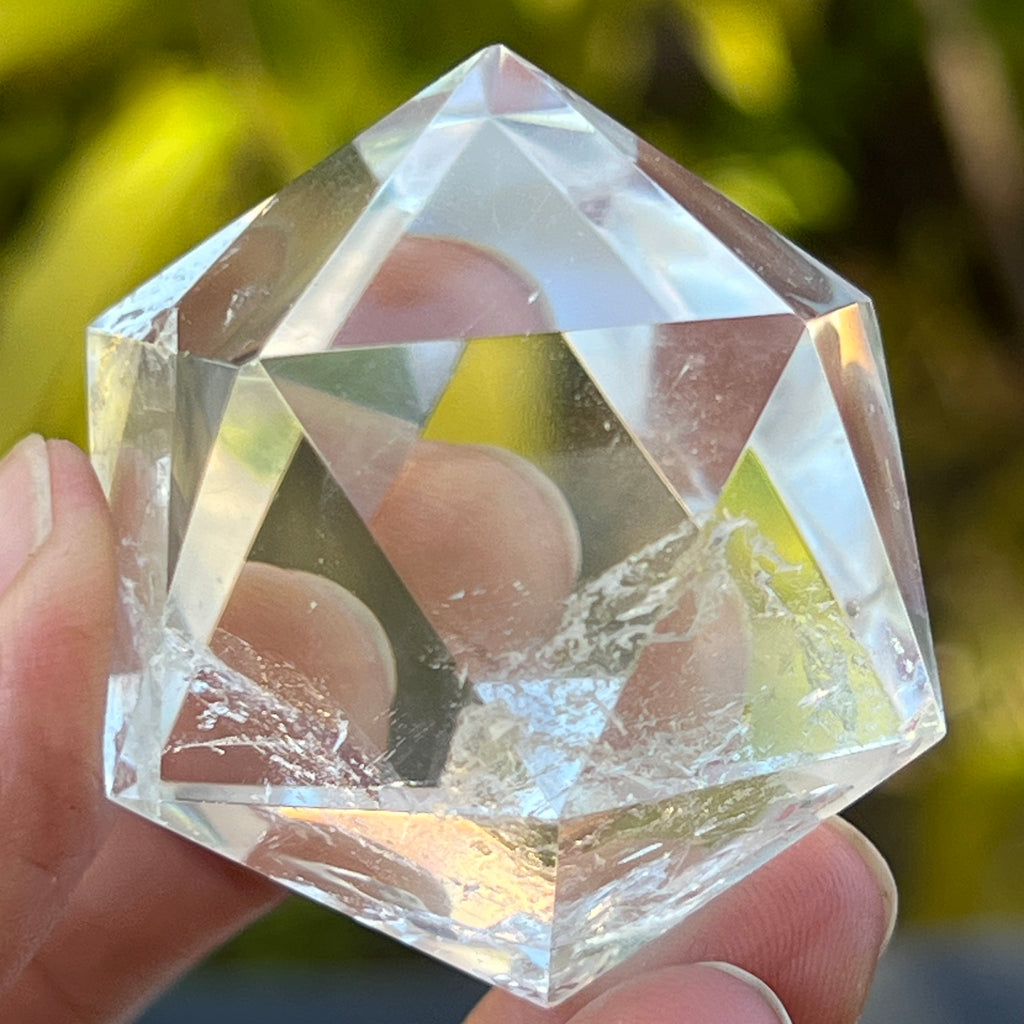 Icosaedru cuart incolor / cristal de stanca m6, pietre semipretioase - druzy.ro 2 