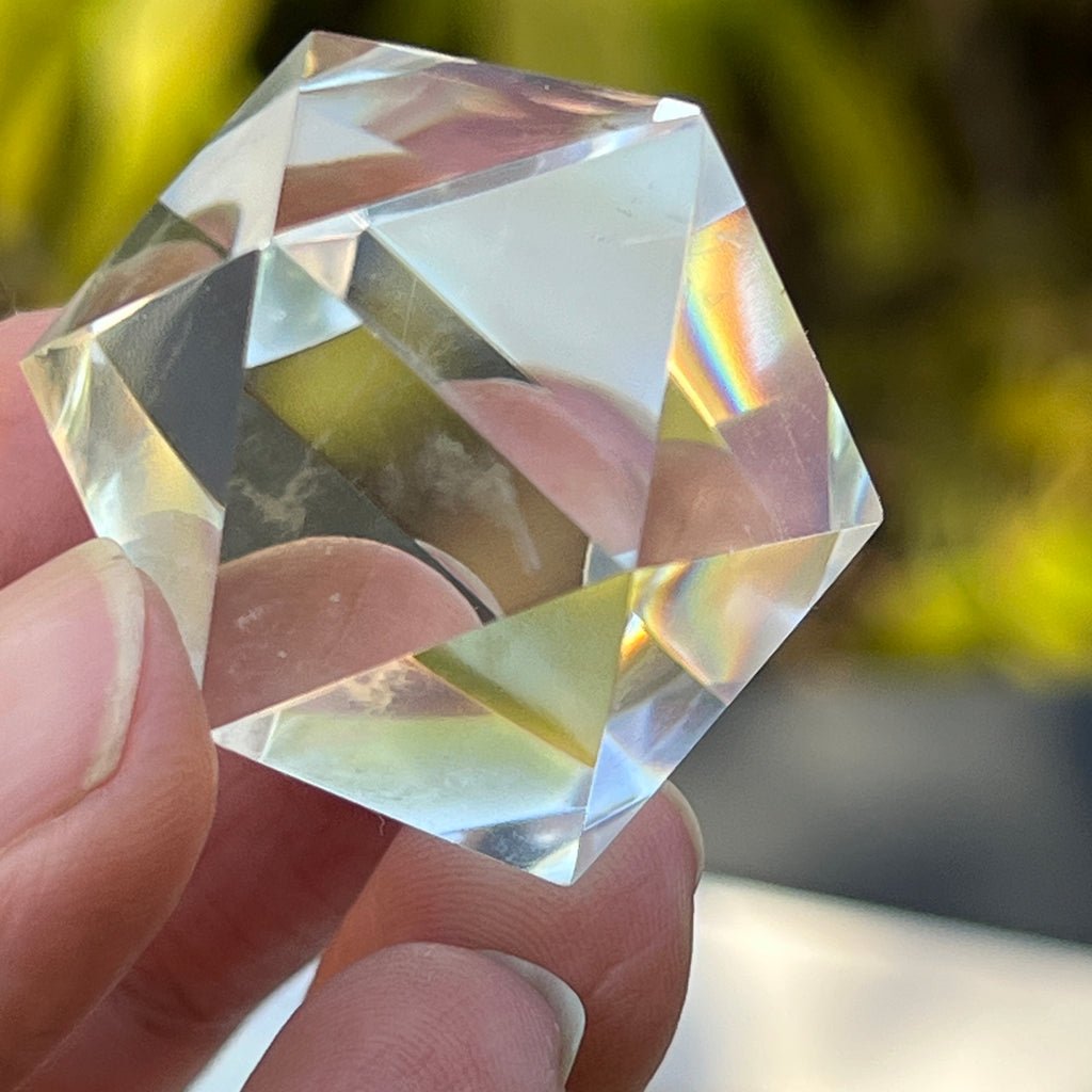Icosaedru cuart incolor / cristal de stanca m2, pietre semipretioase - druzy.ro 4 
