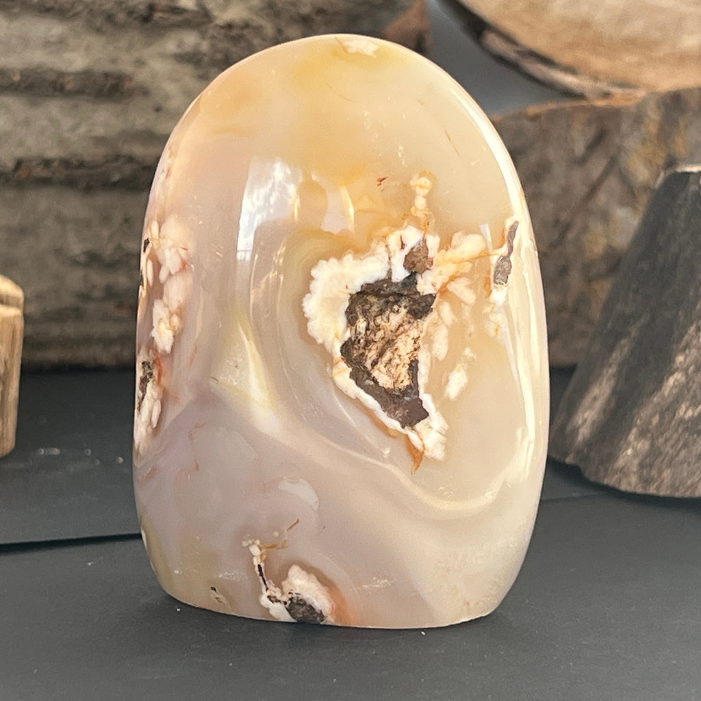 Agat coral floare din Madagascar model 16, pietre semipretioase - druzy.ro 2 