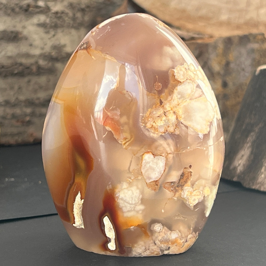 Agat coral floare din Madagascar model 8, pietre semipretioase - druzy.ro 4 