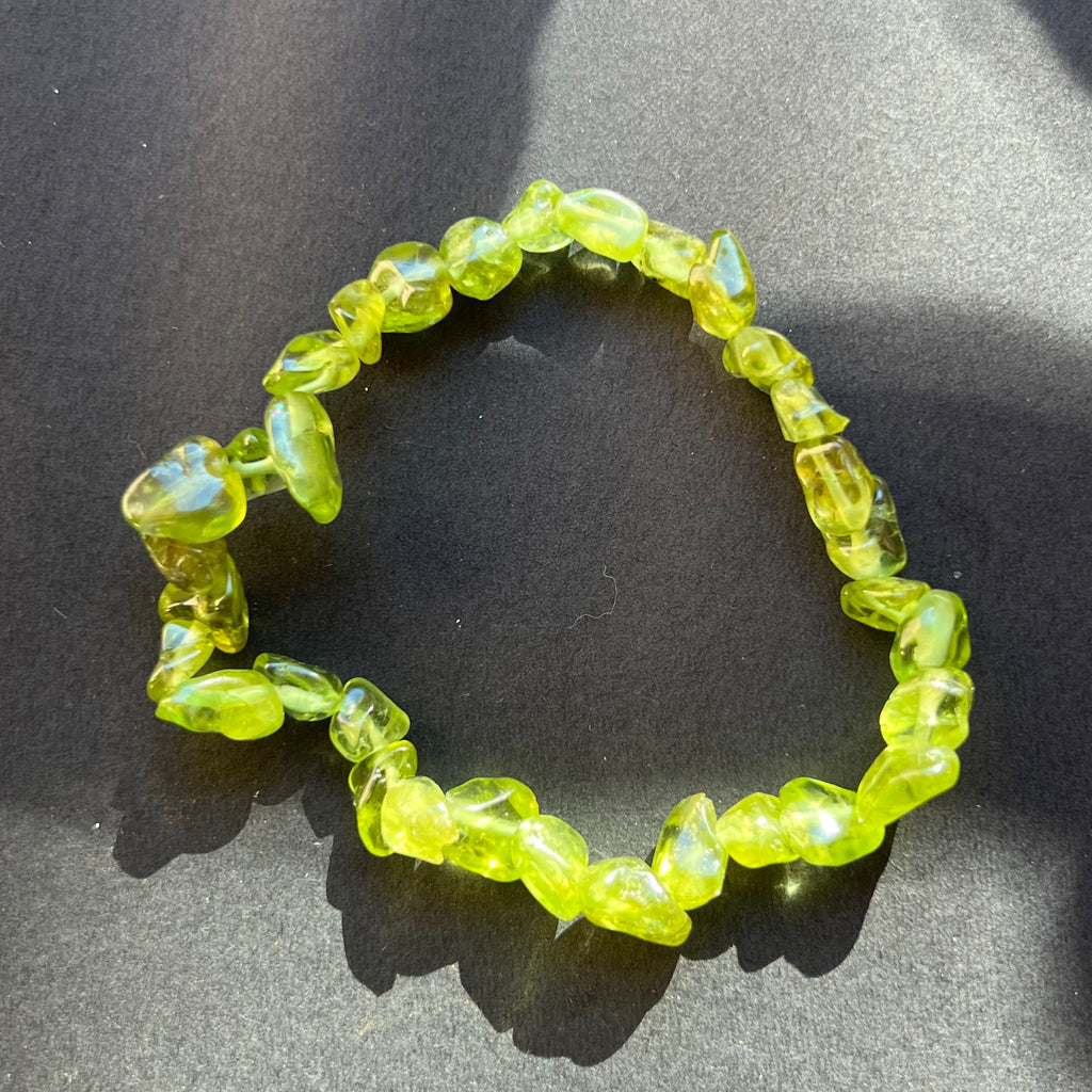 Bratara peridot 6 * 8 mm, pietre semipretioase - druzy.ro 1 