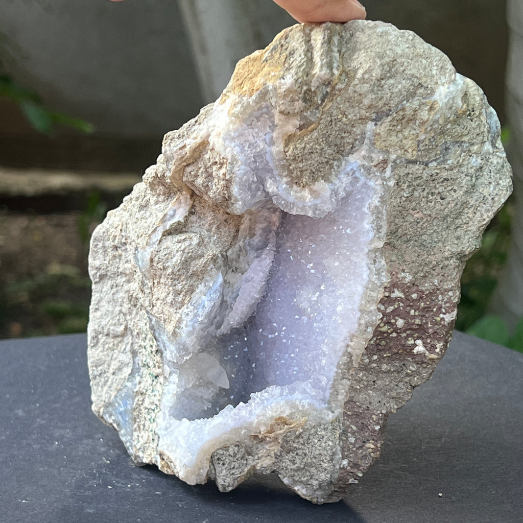 Calcedonie albastra /blue lace/ agat albastru piatra bruta m22, pietre semipretioase - druzy.ro 3 
