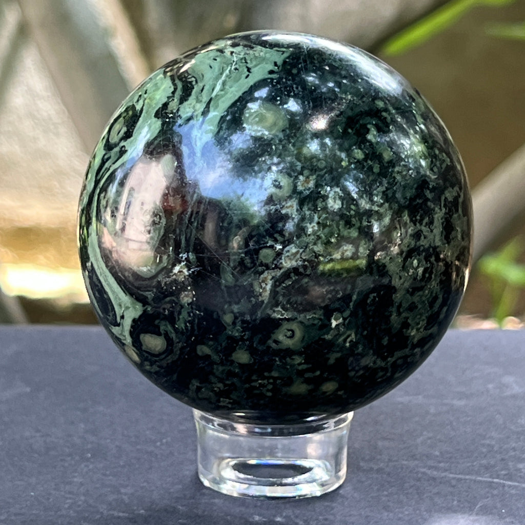 Sfera jasp kambaba Madagascar model 4, pietre semipretioase - druzy.ro 2 