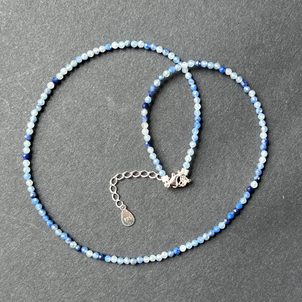 Colier aventurin albastru Luma #45, pietre semipretioase - druzy.ro 2 