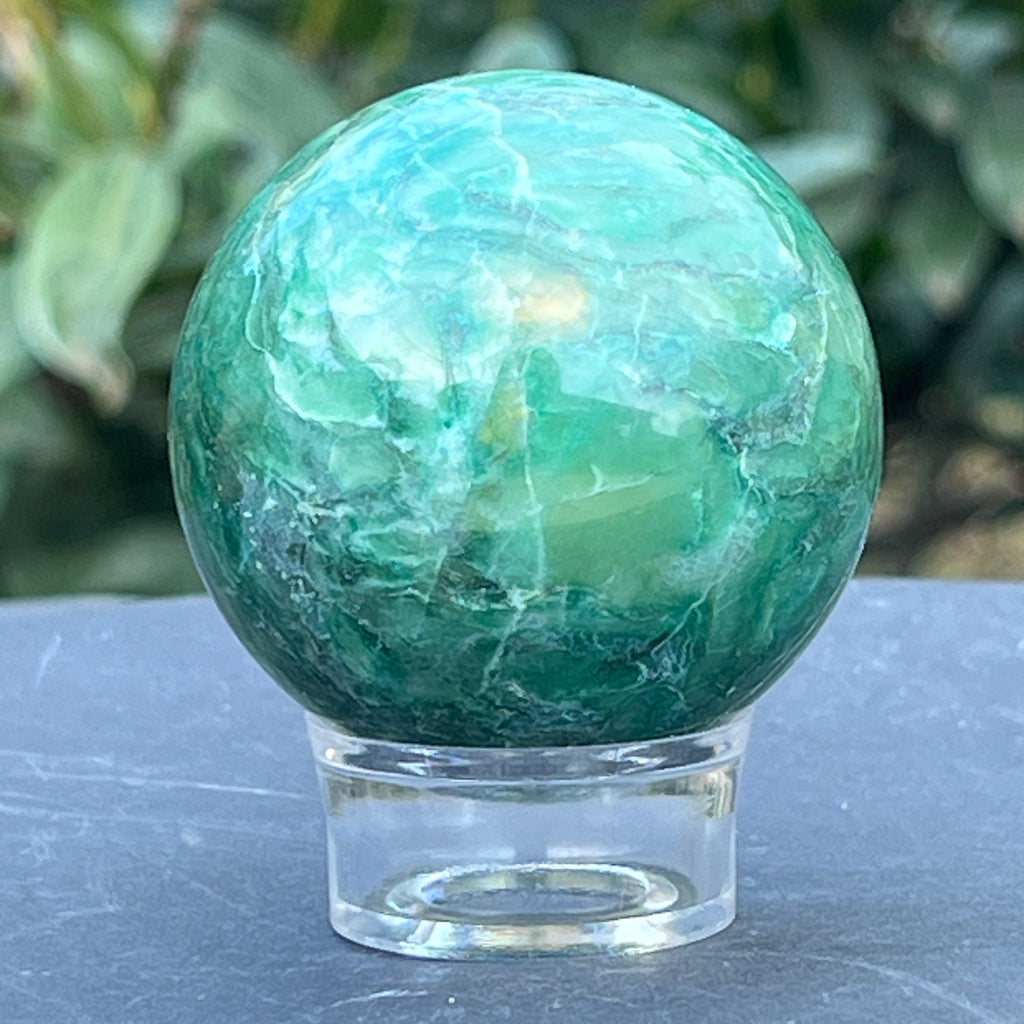 Sfera jad verde nefrit Africa model 3, pietre semipretioase - druzy.ro 1 