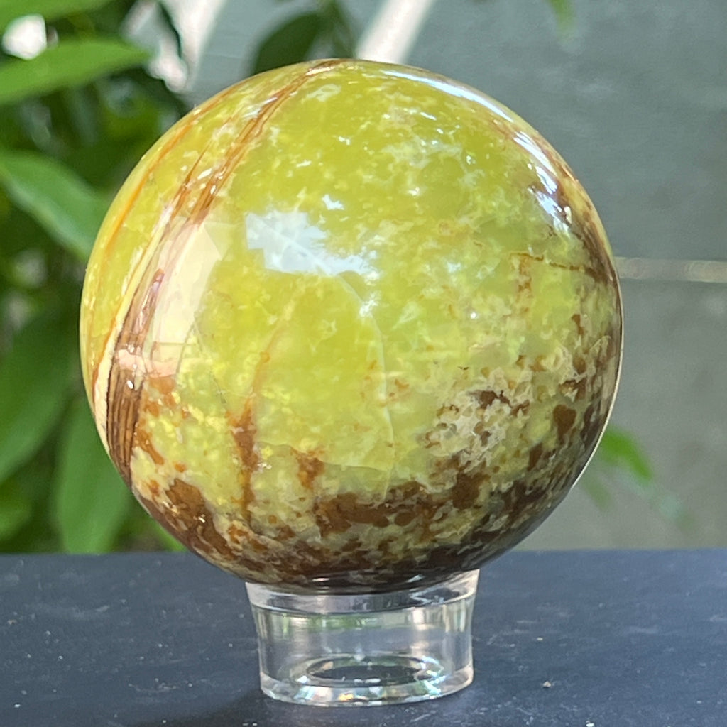 Sfera Opal verde model 5, pietre semipretioase - druzy.ro 1 