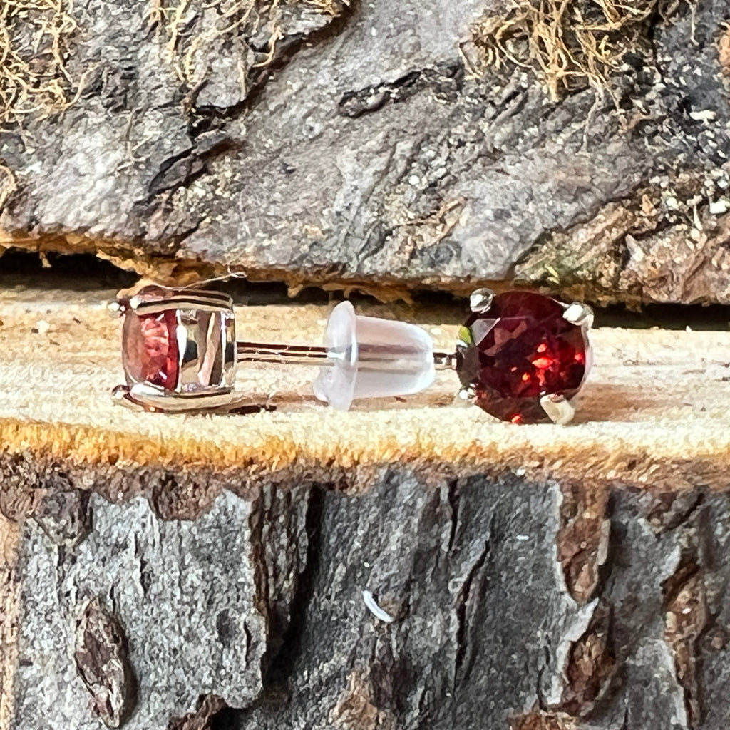 Cercei stud granat 5 mm argint, pietre semipretioase - druzy.ro 4 