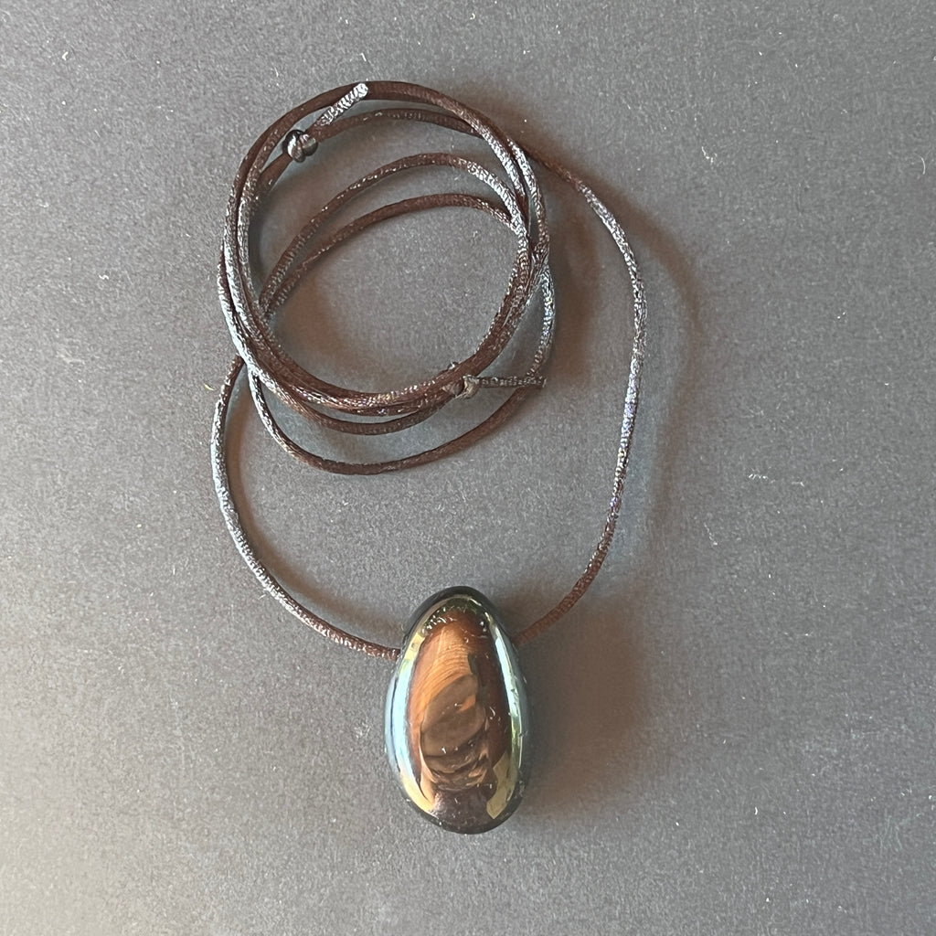 Colier pandantiv turmalina neagra DROP, pietre semipretioase - druzy.ro 1 