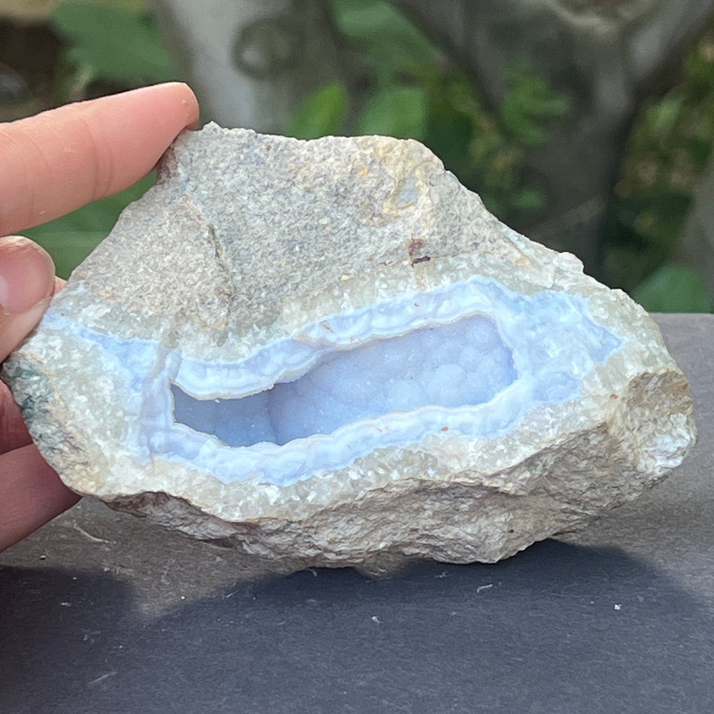 Calcedonie albastra / blue lace/ agat albastru piatra bruta m1, pietre semipretioase - druzy.ro 2 