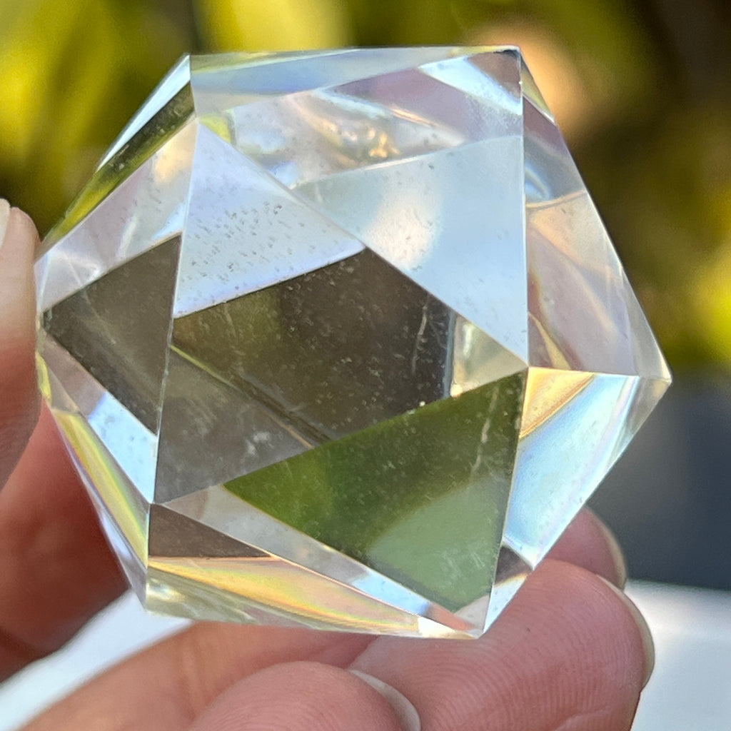 Icosaedru cuart incolor / cristal de stanca m11, pietre semipretioase - druzy.ro 3 