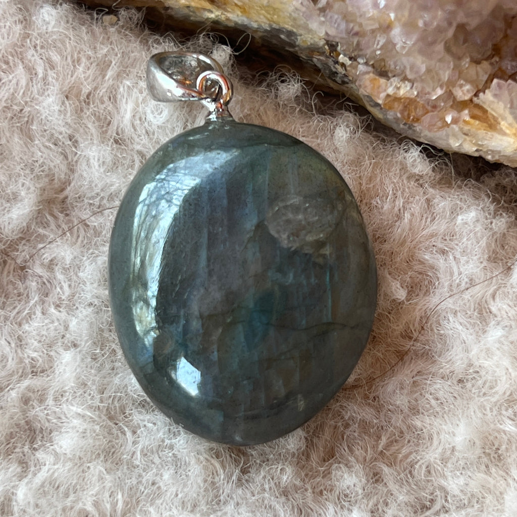 Pandantiv oval labradorit, pietre semipretioase - druzy.ro 4 